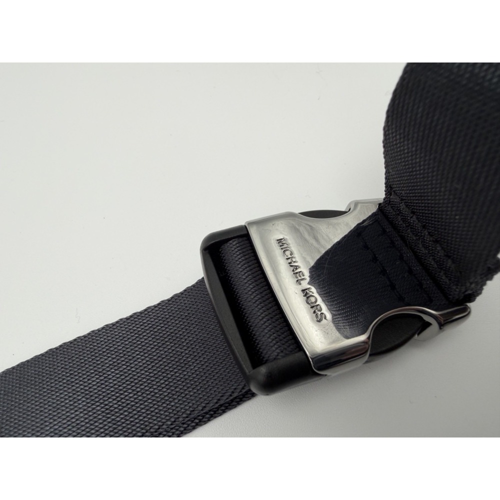 Michael Kors Cooper‎ Leather Crossbody Sling Pack Crescent Belt Bag Navy Blue - Picture 4 of 8